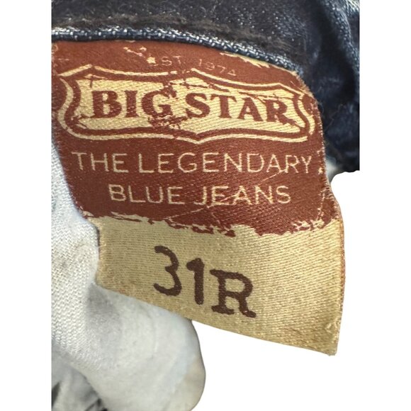 Big Star Pioneer Bootcut Mens Jeans 31R Dark Wash 100% Cotton Assembled In Mexic - Picture 4 of 8